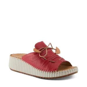 Spring Step Women's Nevelle Slide Wedge Sandal in Red
