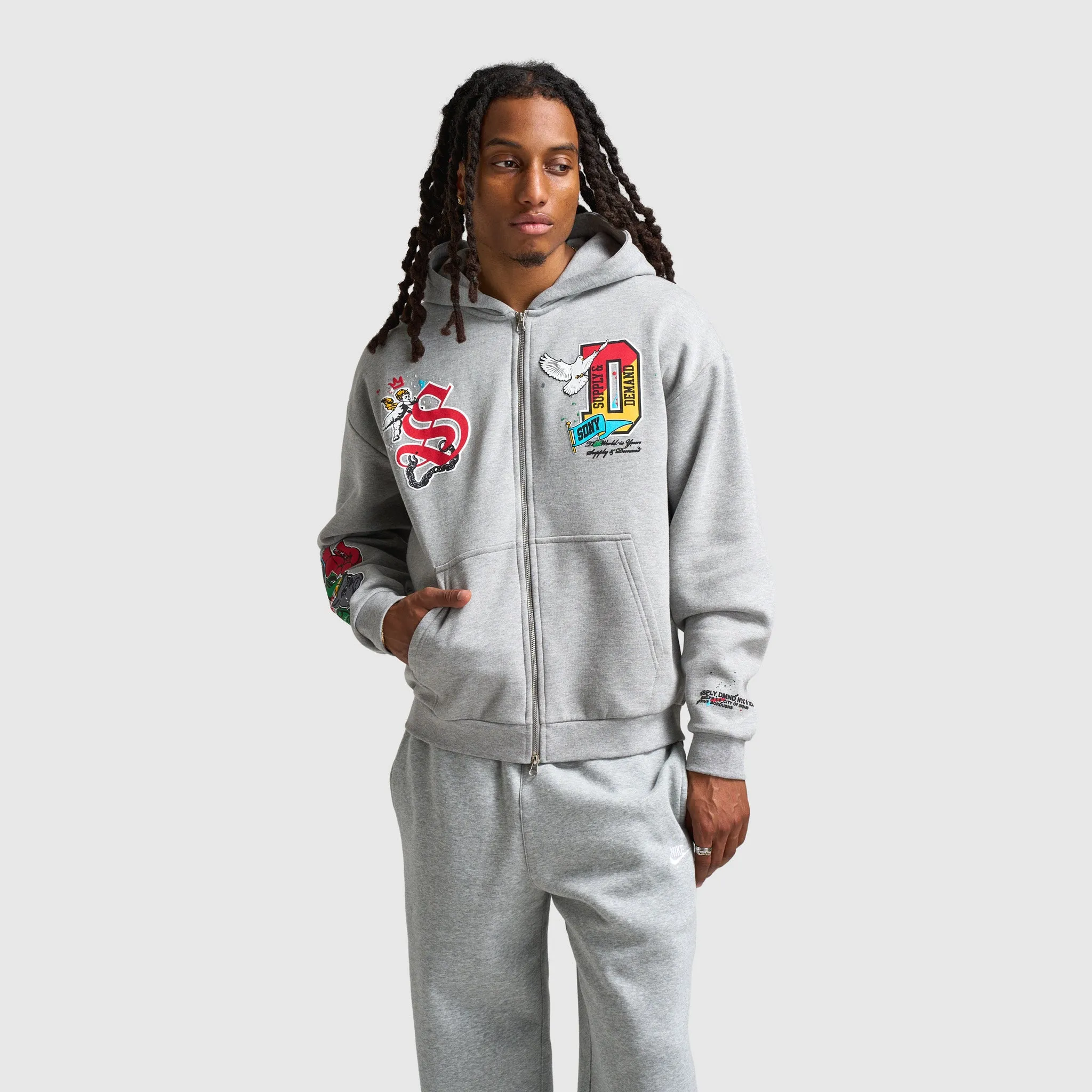 Supply & Demand Supply & Demand Cayman Full Zip Hoodie / Grey