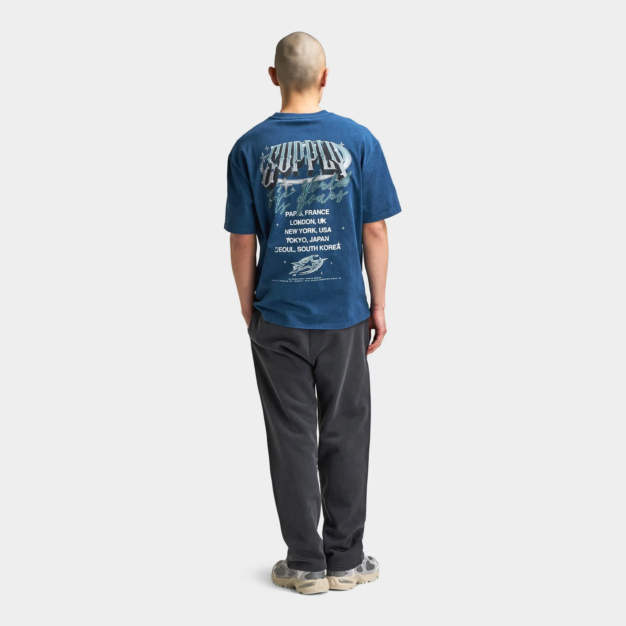 Supply & Demand Supply & Demand Chrome Star Graphic T-Shirt / Washed Dark Denim