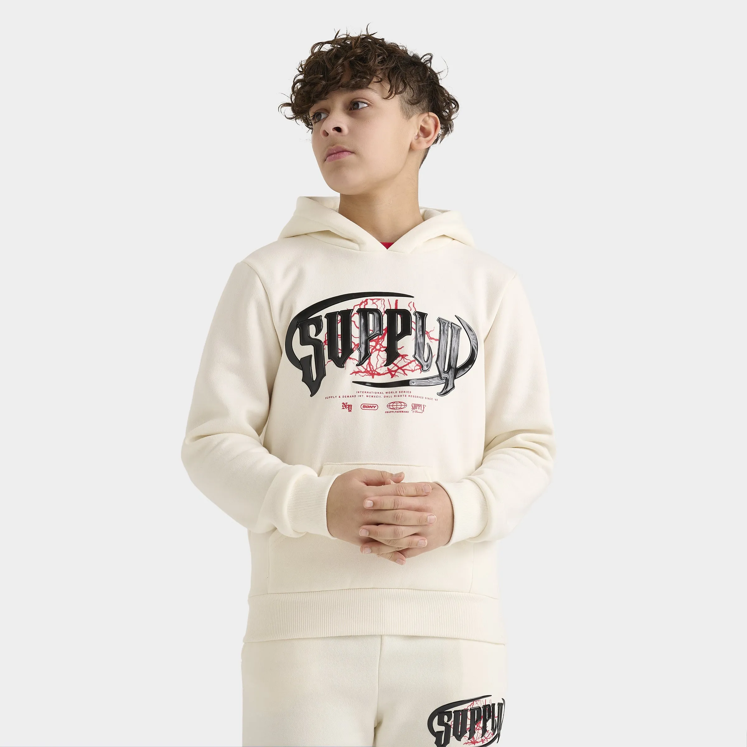 Supply & Demand Supply & Demand Junior Boys' Chrome Hoodie Tofu / Chinese Red