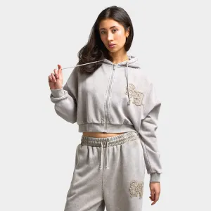 Supply & Demand Supply & Demand Women's Bleek Cropped Hoodie / Beige Acid Wash