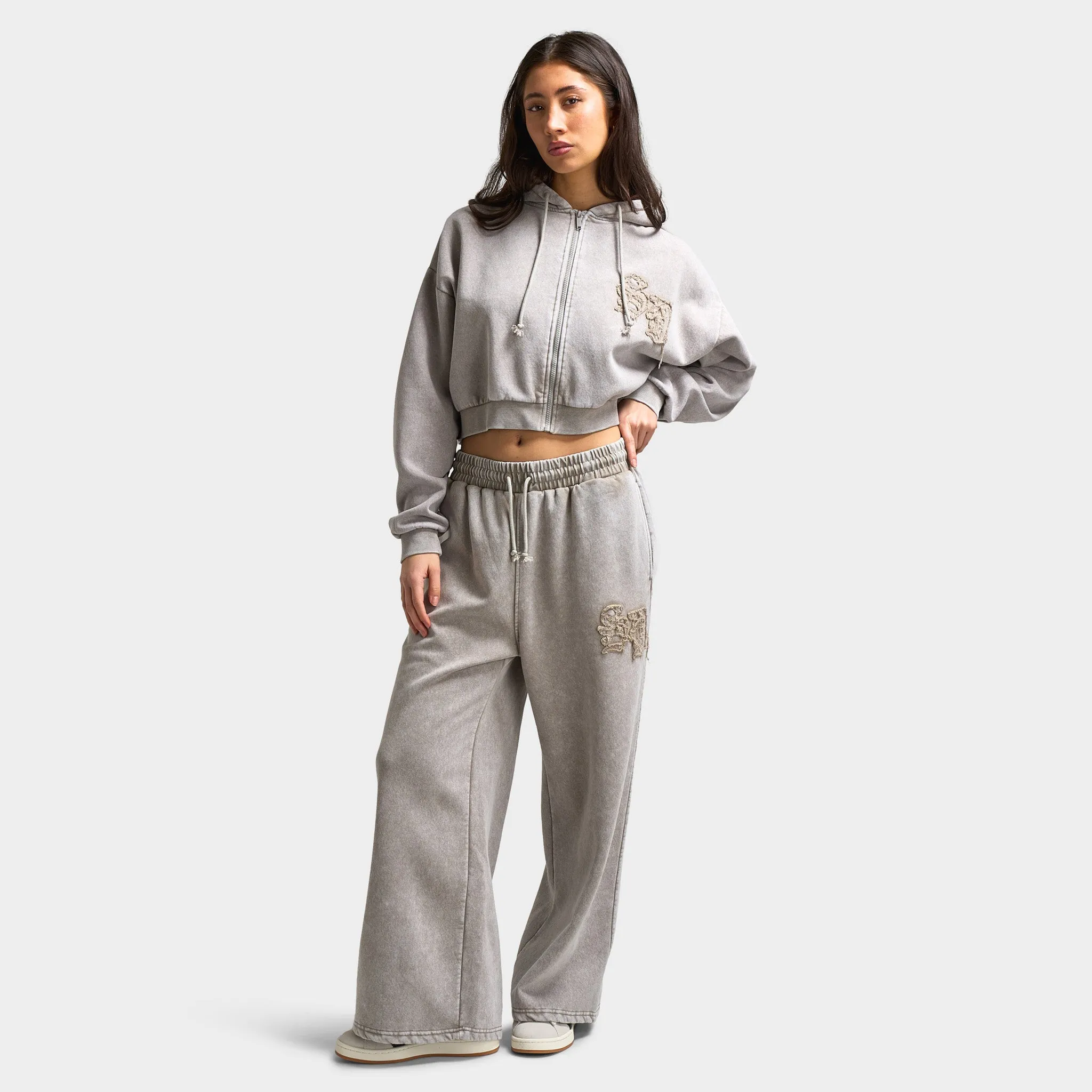 Supply & Demand Supply & Demand Women's Bleek Wide Leg Joggers / Beige Acid Wash