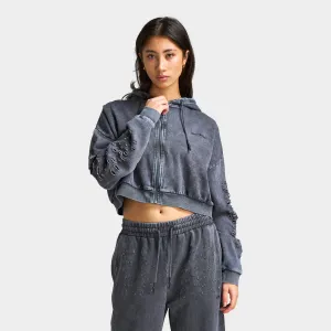 Supply & Demand Supply & Demand Women's Distress Full Zip Hoodie / Asphalt
