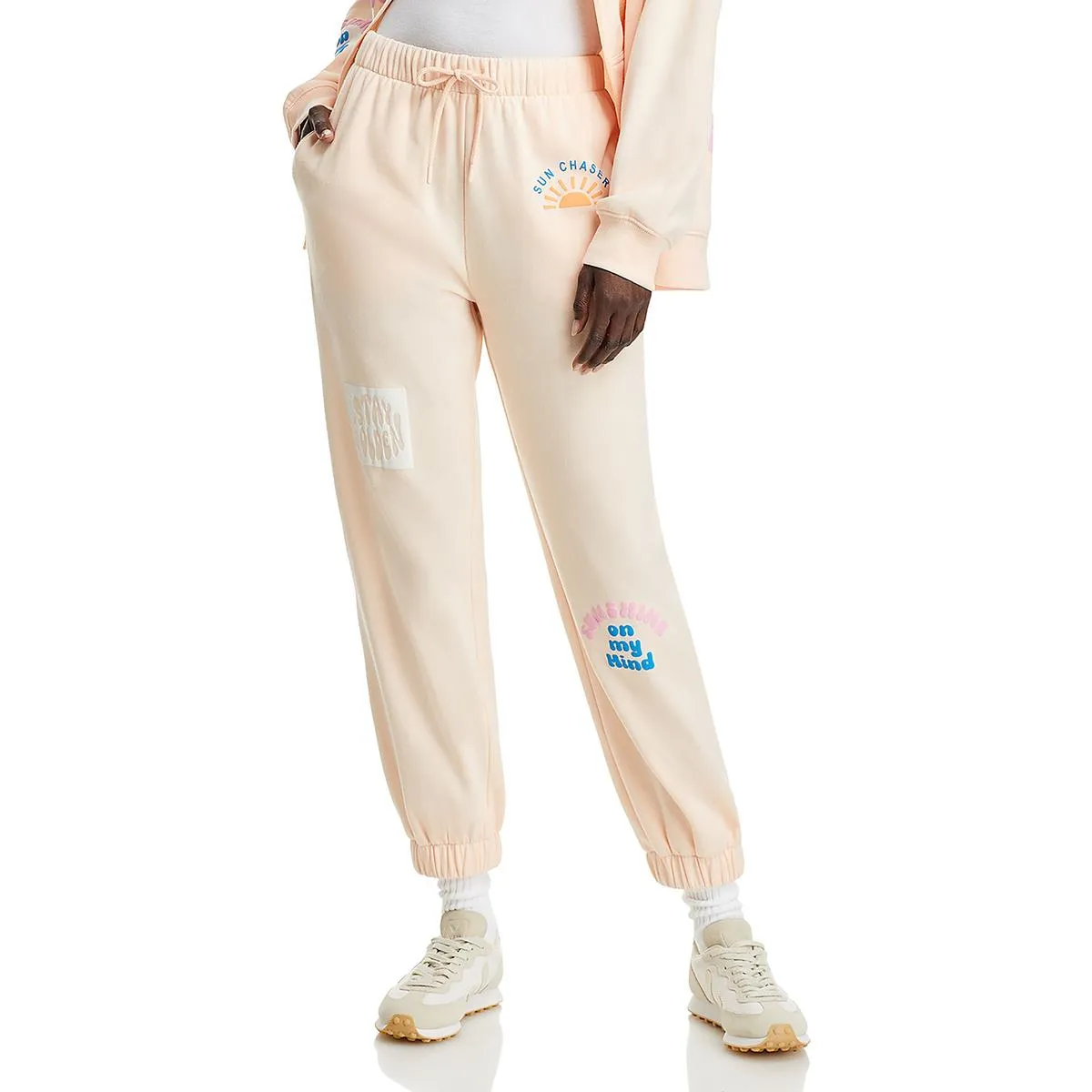 Surf Wash Womens Cotton Graphic Jogger Pants