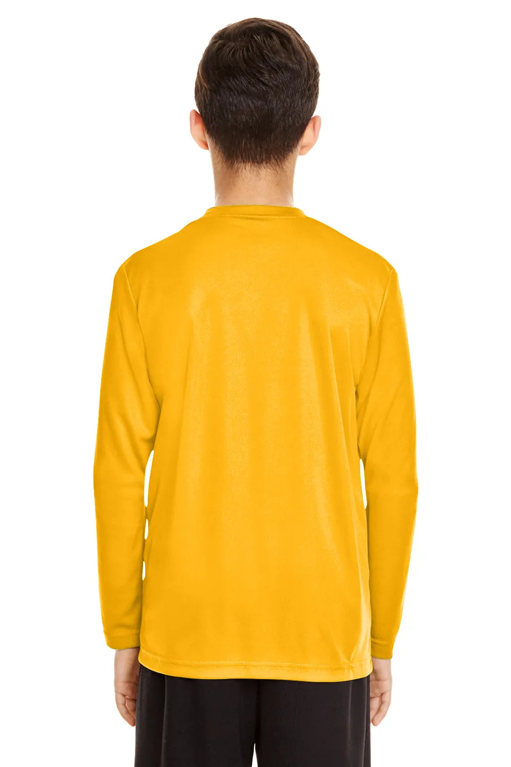 Team 365 Youth Zone Performance Moisture Wicking Long Sleeve Crewneck T-Shirt - Athletic Gold