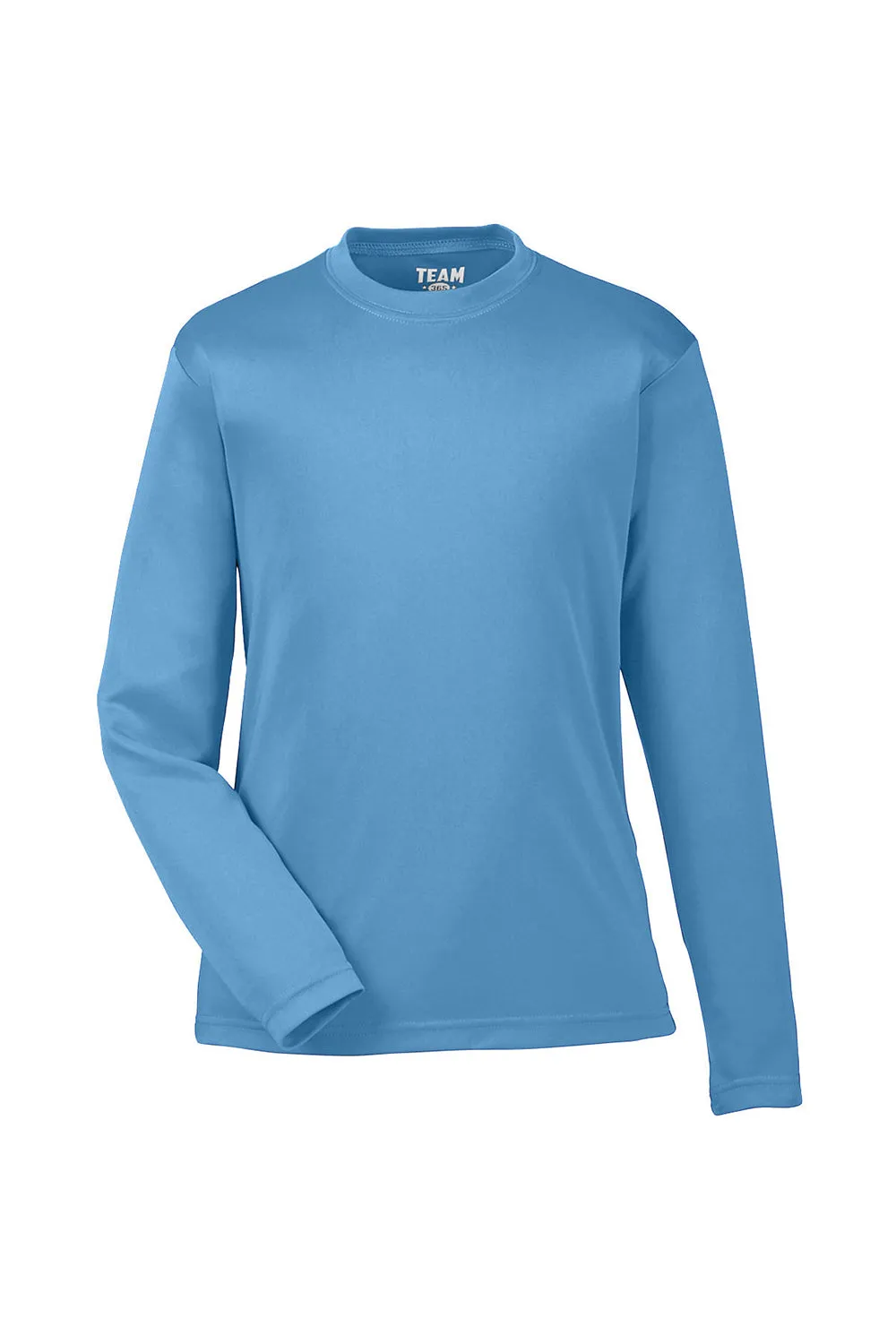 Team 365 Youth Zone Performance Moisture Wicking Long Sleeve Crewneck T-Shirt - Light Blue