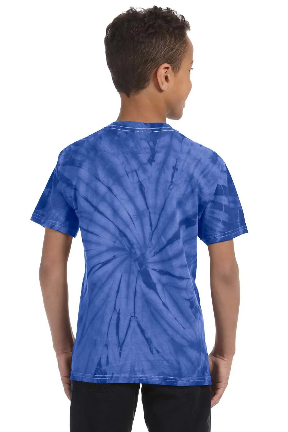 Tie-Dye Youth Short Sleeve Crewneck T-Shirt - Royal Blue