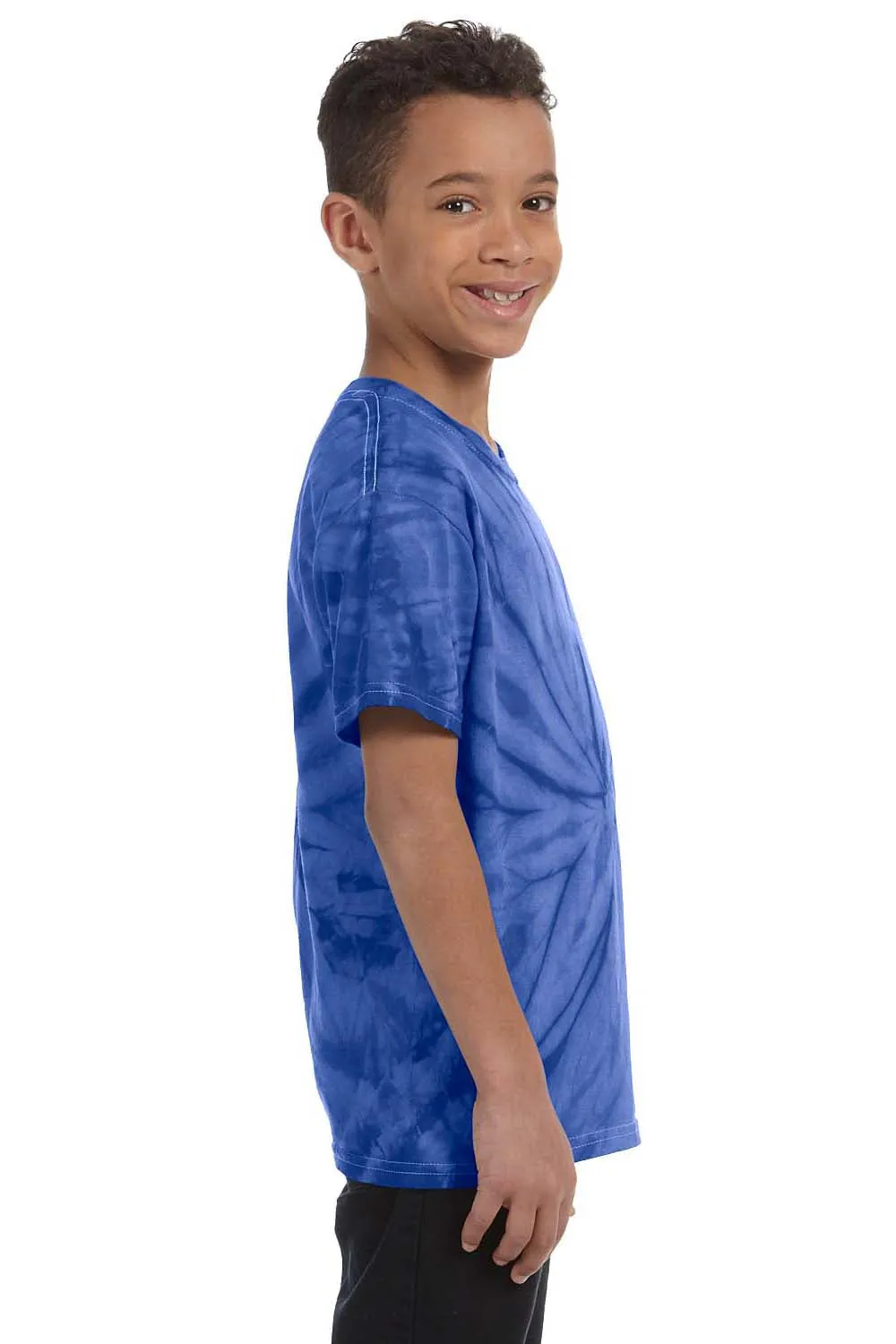 Tie-Dye Youth Short Sleeve Crewneck T-Shirt - Royal Blue