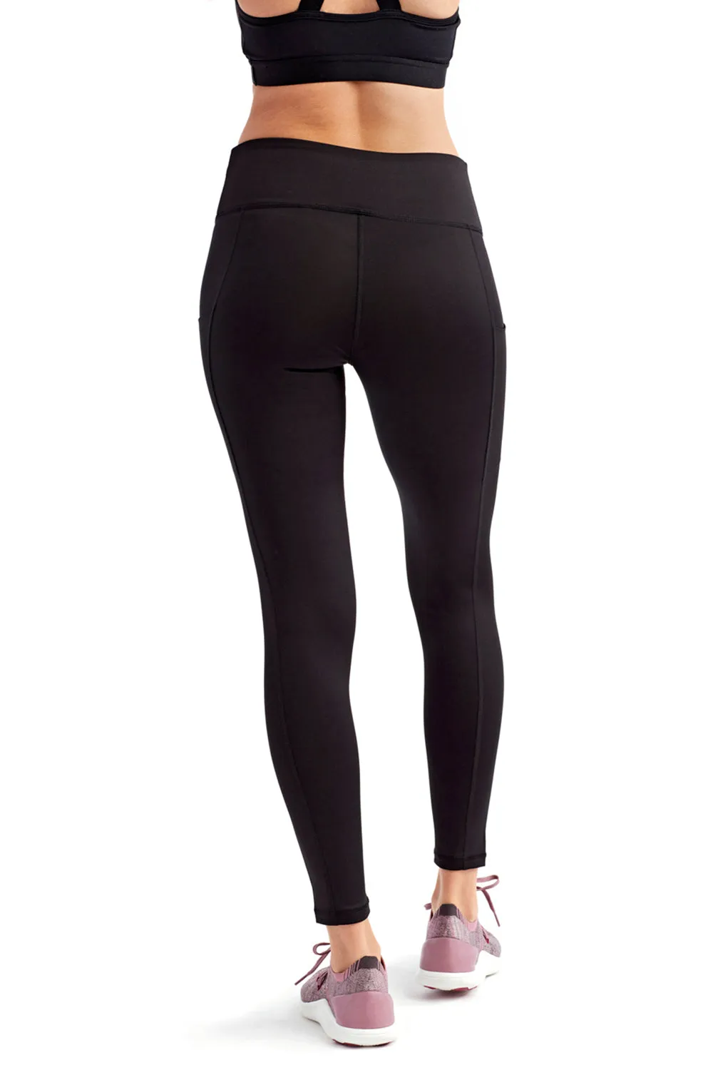 TriDri Womens Performance Leggings w/ Pockets - Black