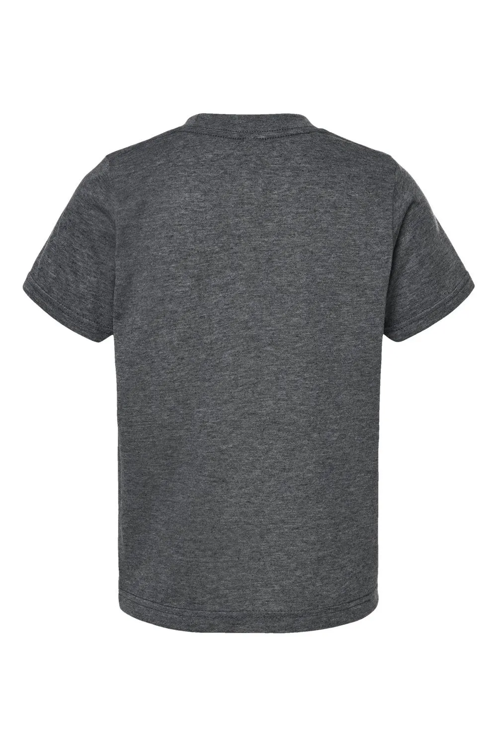 Tultex Youth Poly-Rich Short Sleeve Crewneck T-Shirt - Heather Charcoal Grey