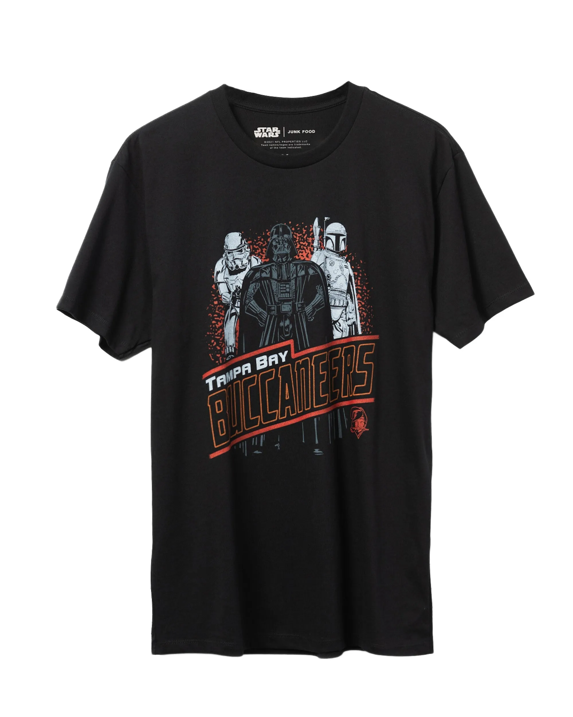Unisex Star Wars x Junk Food x NFL Dark Side Team Buccaneers Tee