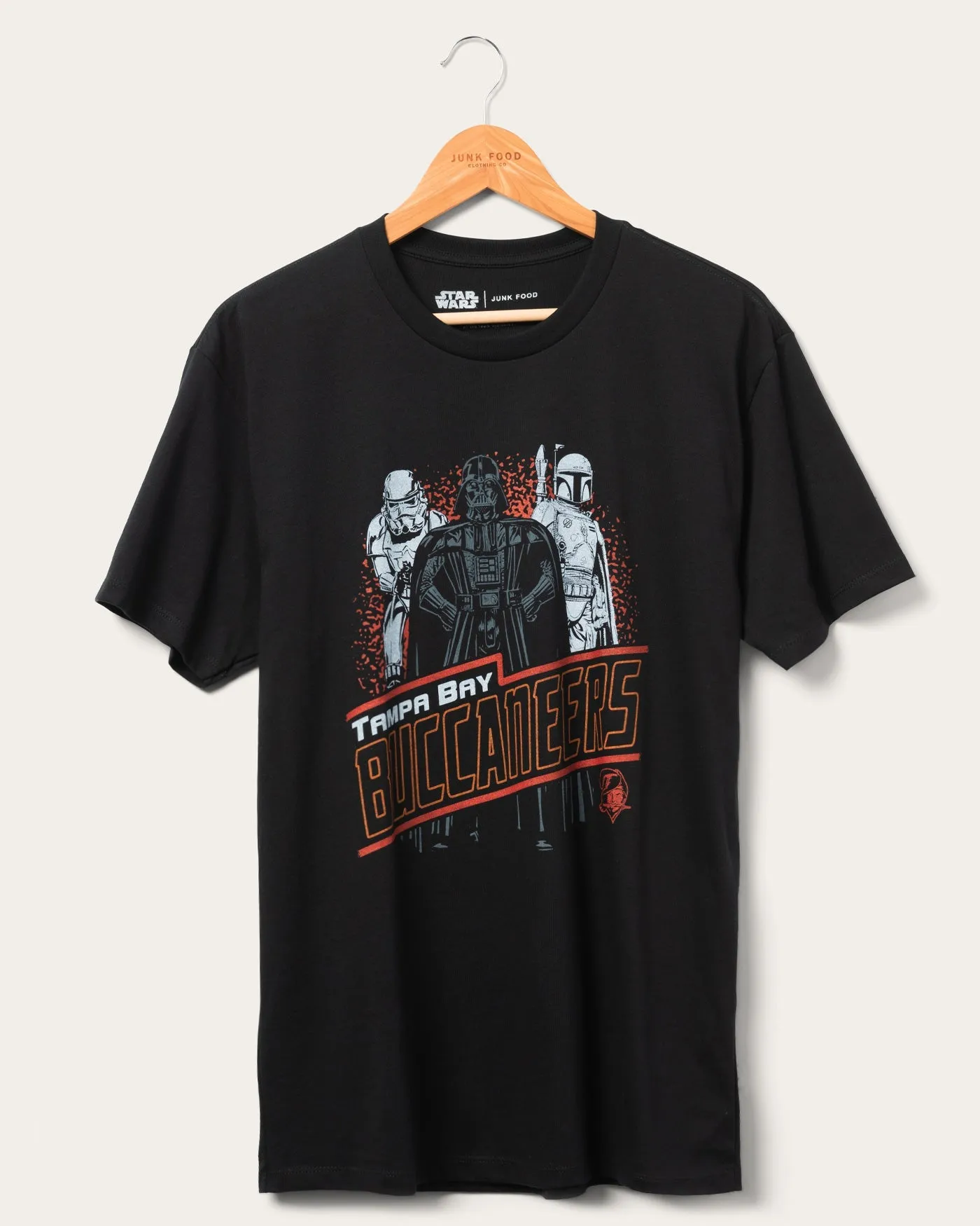 Unisex Star Wars x Junk Food x NFL Dark Side Team Buccaneers Tee