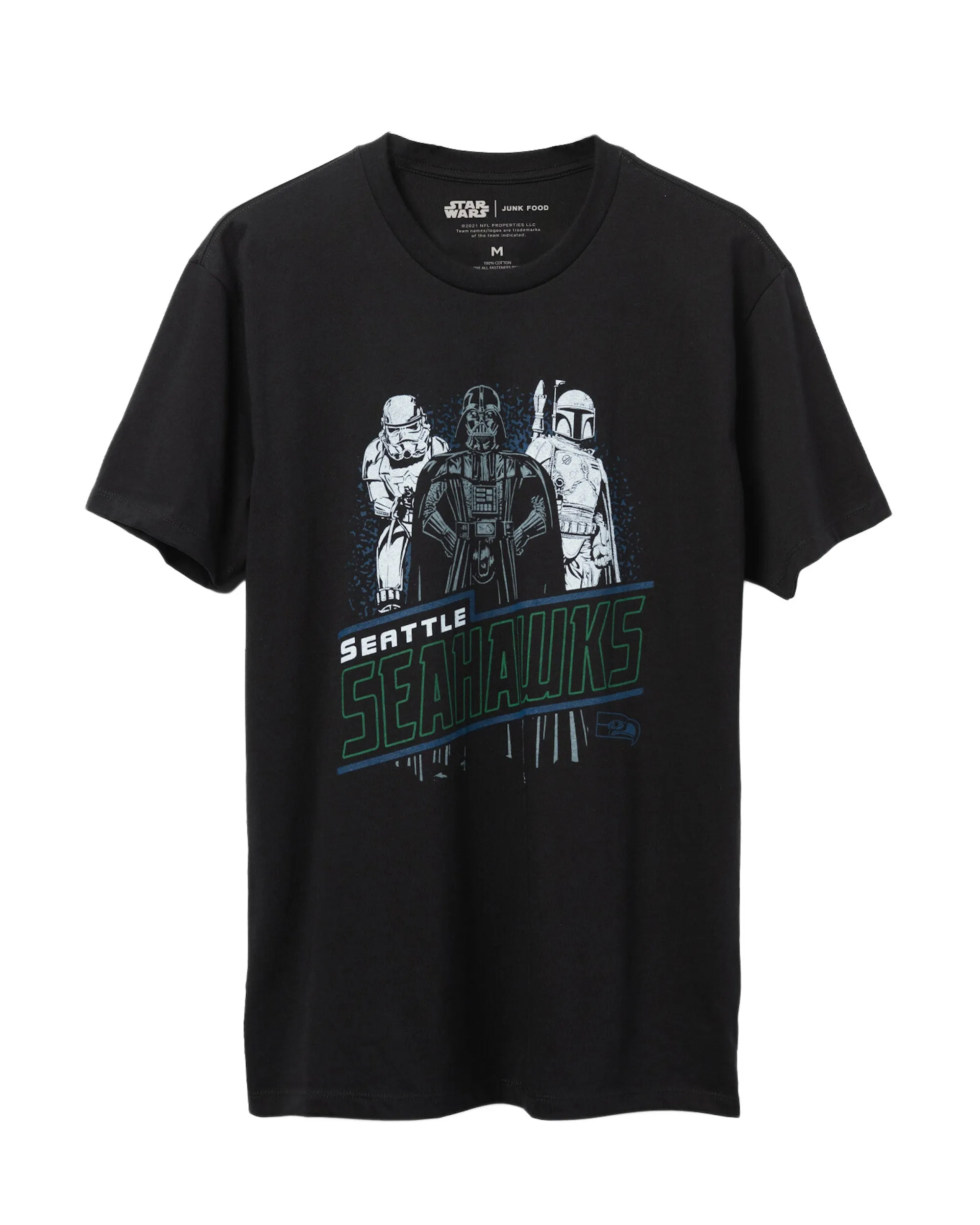 Unisex Star Wars x Junk Food x NFL Dark Side Team Seahawks Tee