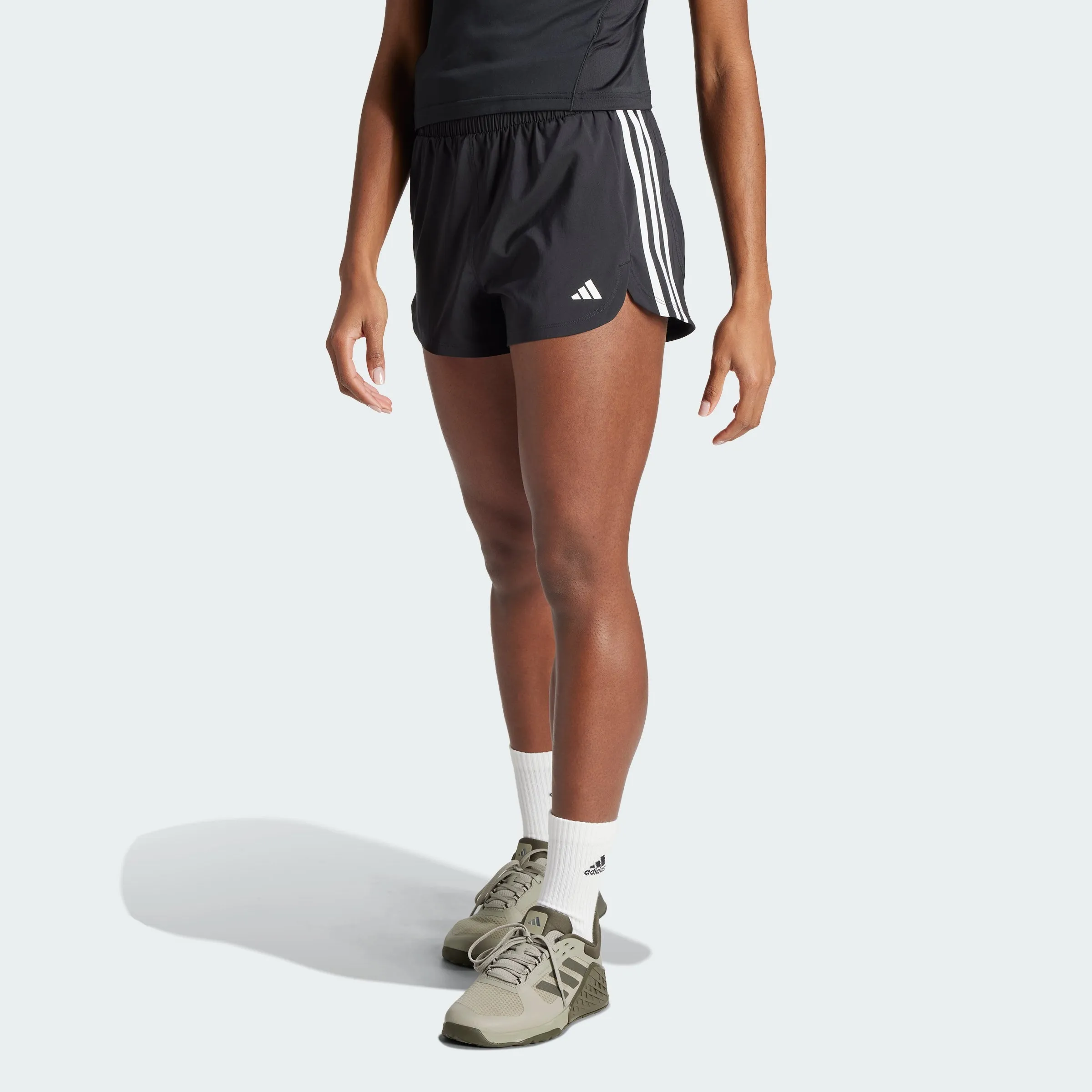 Women's adidas Pacer Training 3-Stripes Woven High-Rise Shorts