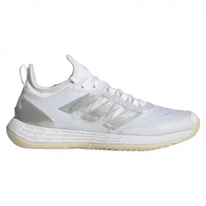 Women's Adizero Ubersonic 4.1 Tennis Shoes In Cloud White/silver/metallic Grey