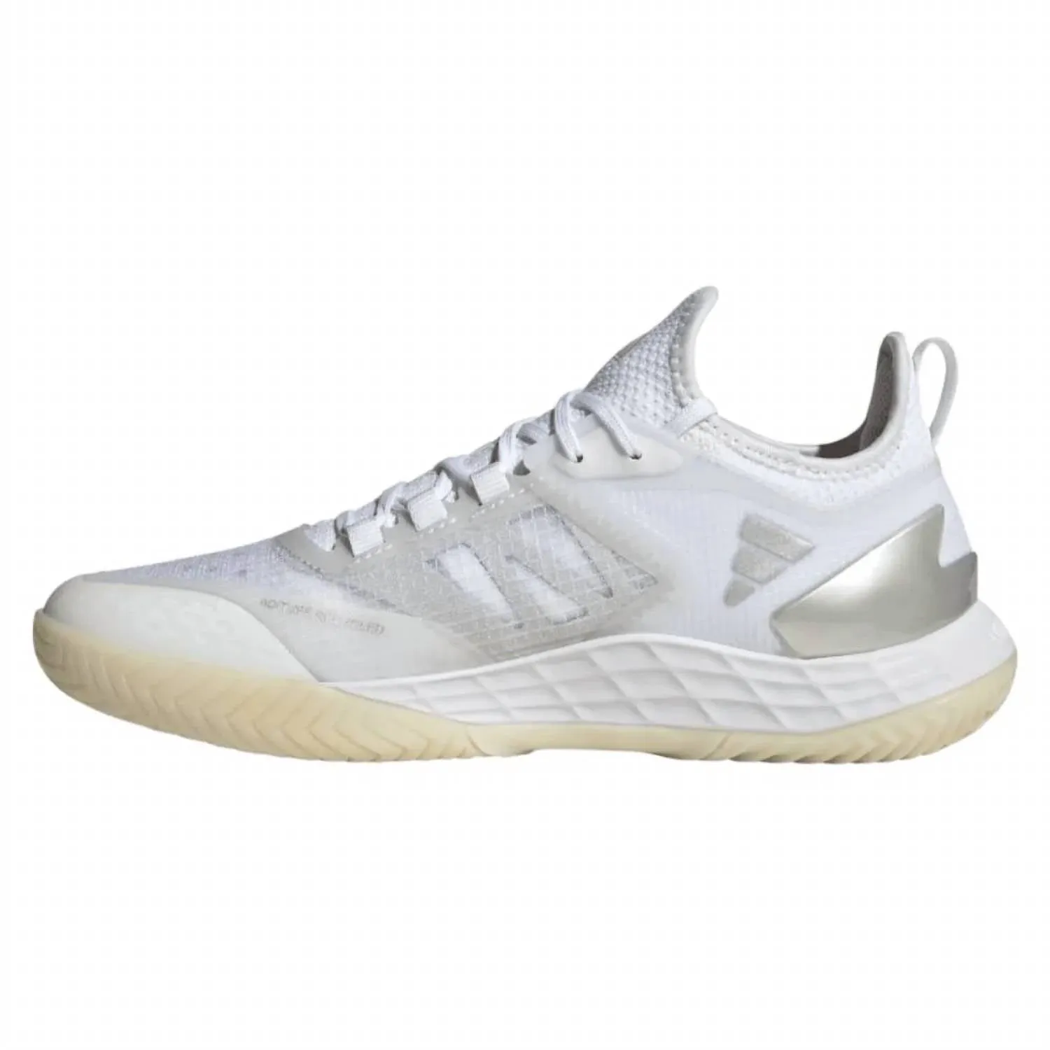 Women's Adizero Ubersonic 4.1 Tennis Shoes In Cloud White/silver/metallic Grey