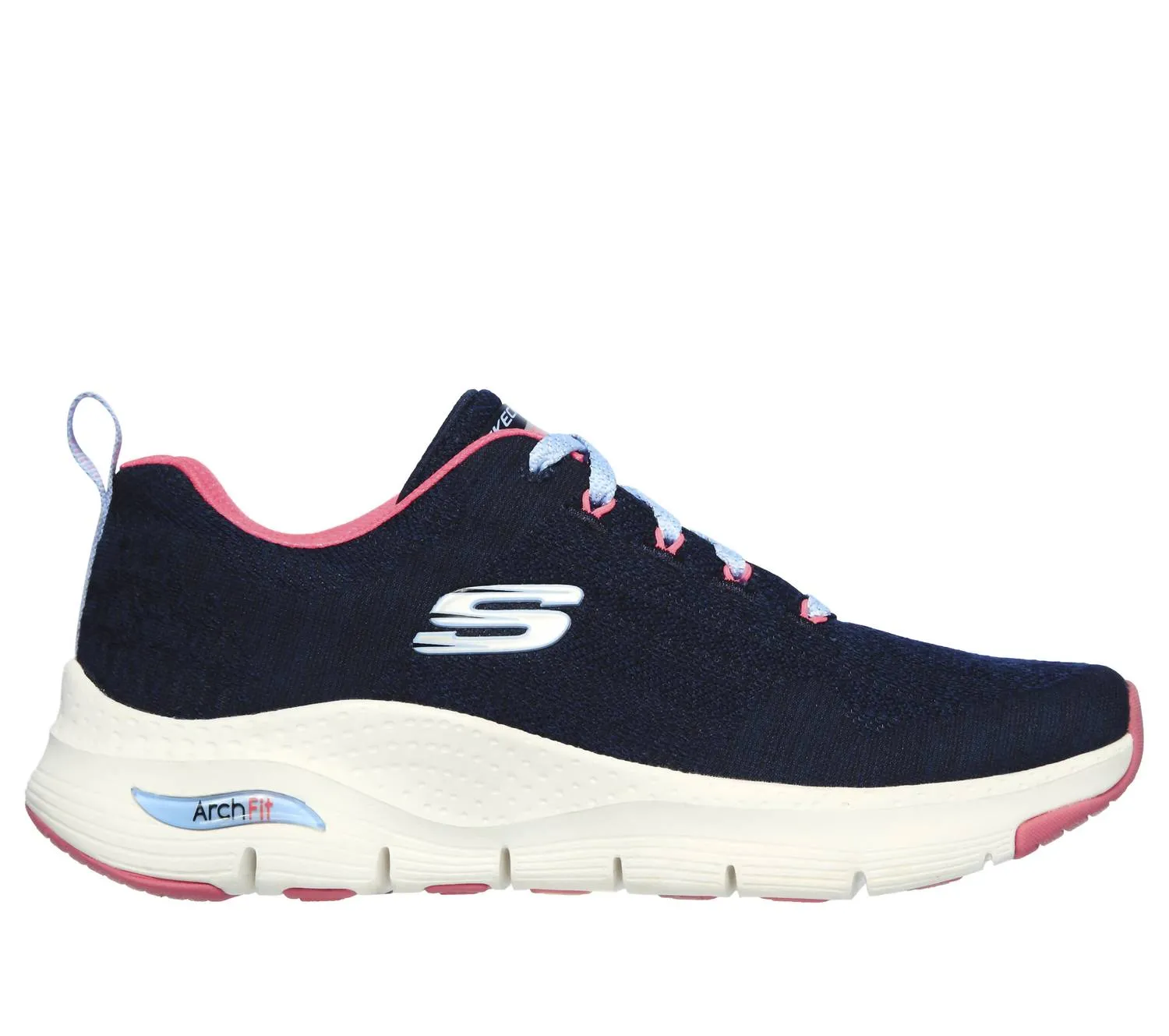 Women's Arch Fit-Comfy Wave Shoes In Navy/hot Pink