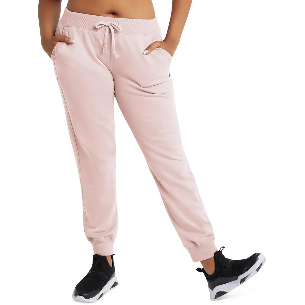 Womens Drawstring Hem Cotton Jogger Pants