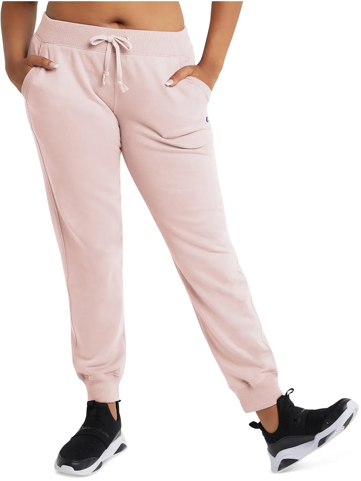 Womens Drawstring Hem Cotton Jogger Pants
