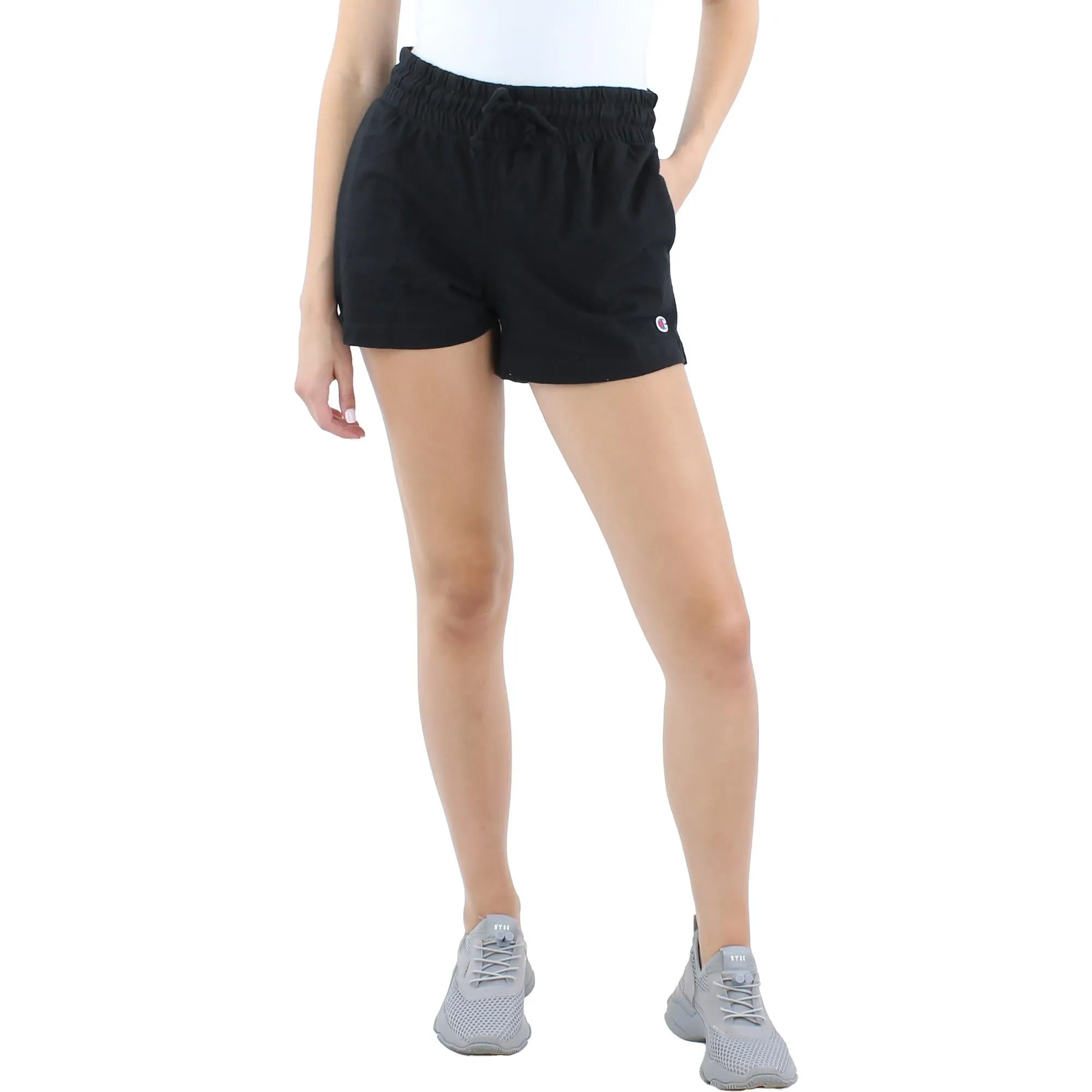 Womens Drawstring Hem Fitness Shorts