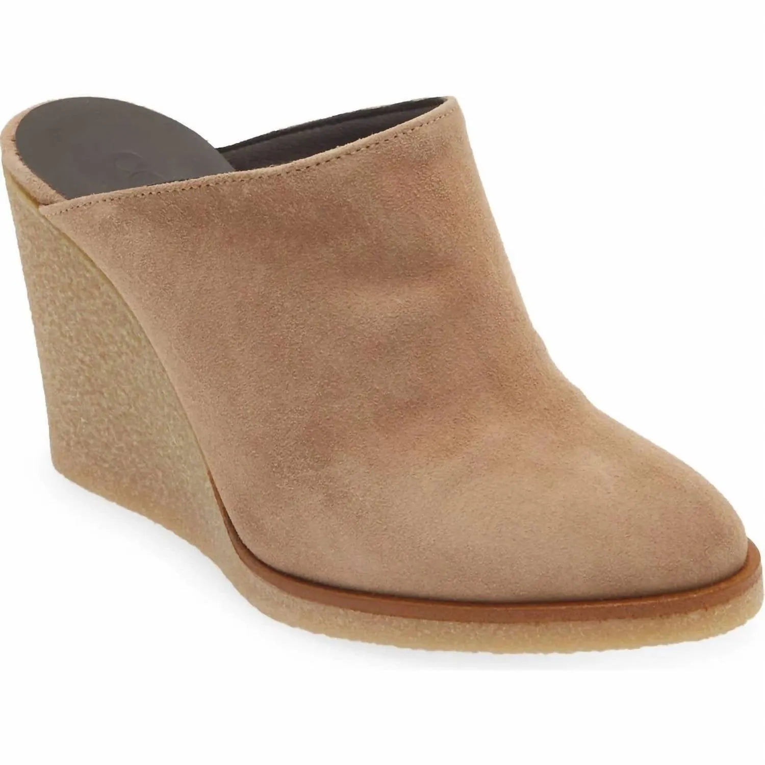 Women's Florie Wedge Mule In Biscuit Suede