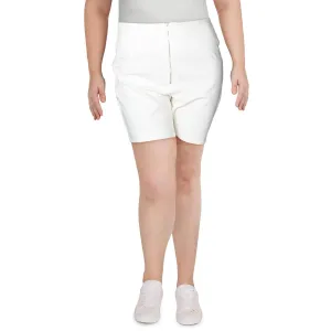 Womens High Waist Solid Bike Shorts