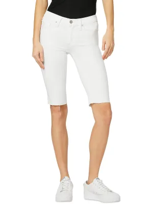 Womens Knee Mid Rise Cutoff Shorts