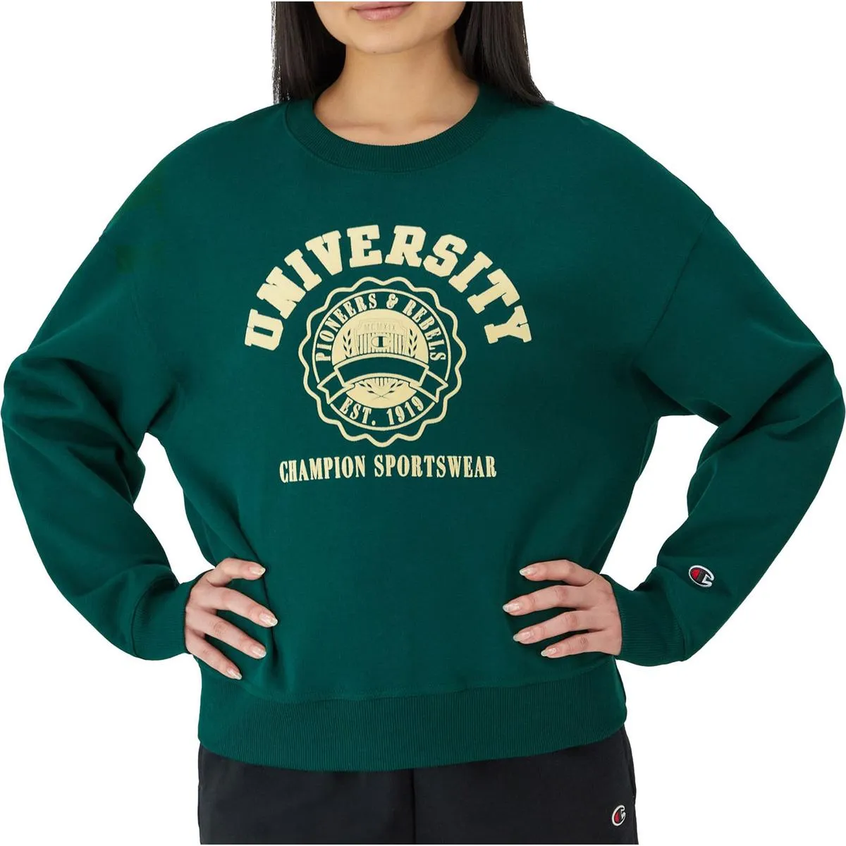 Womens Logo Knit Sweatshirt