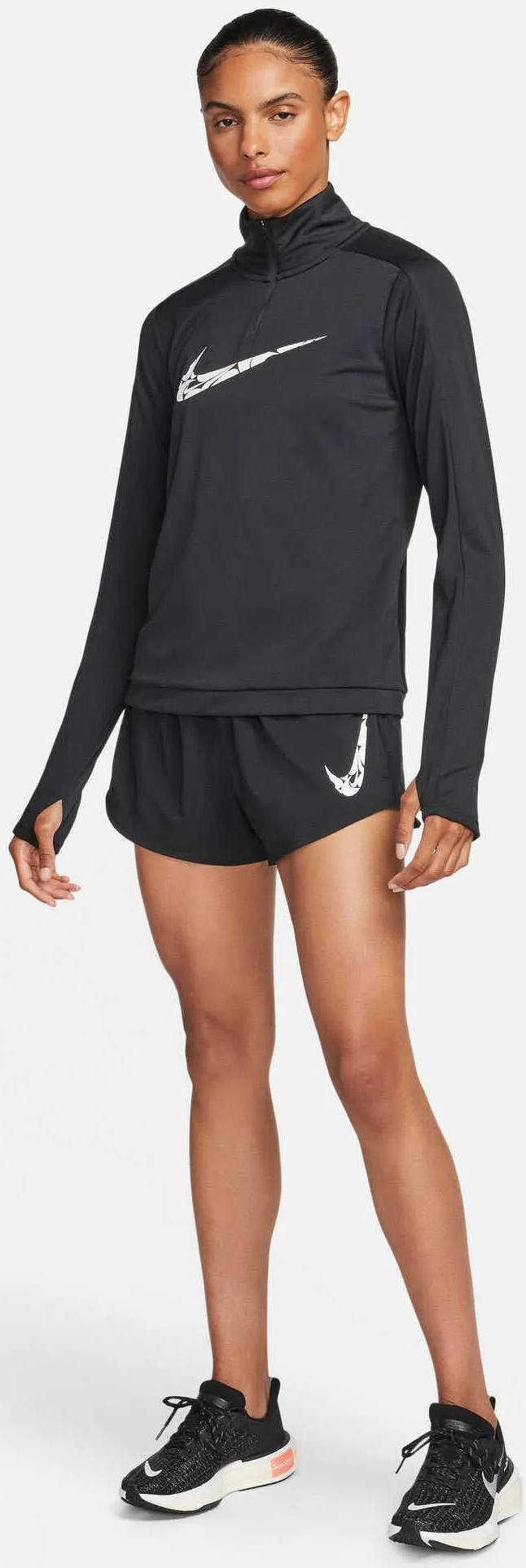 Women's One Swoosh Running Mid-Rise Brief-Lined Shorts