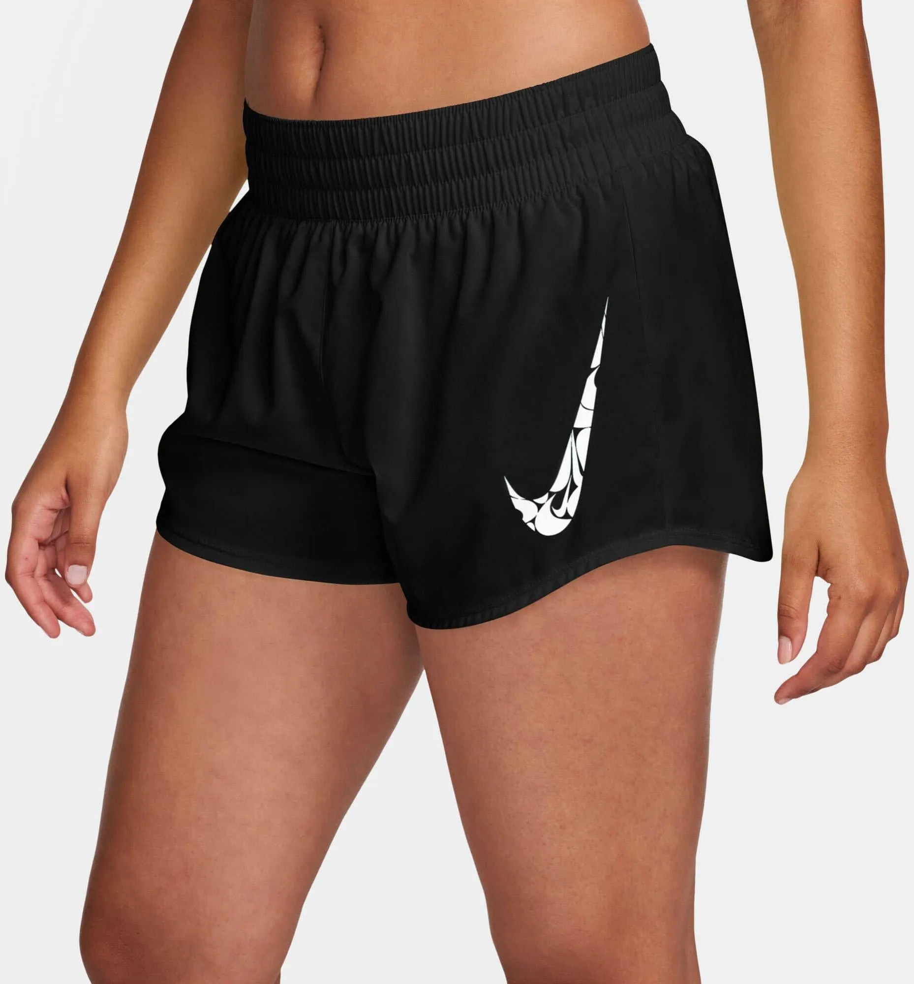 Women's One Swoosh Running Mid-Rise Brief-Lined Shorts