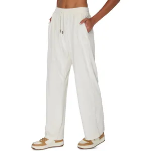 Womens Ribbed Velour Sweatpants