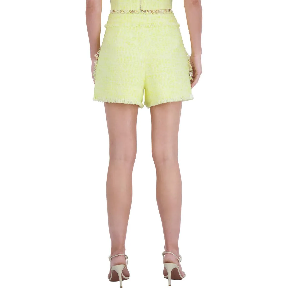 Womens Short Flat Front High-Waist Shorts