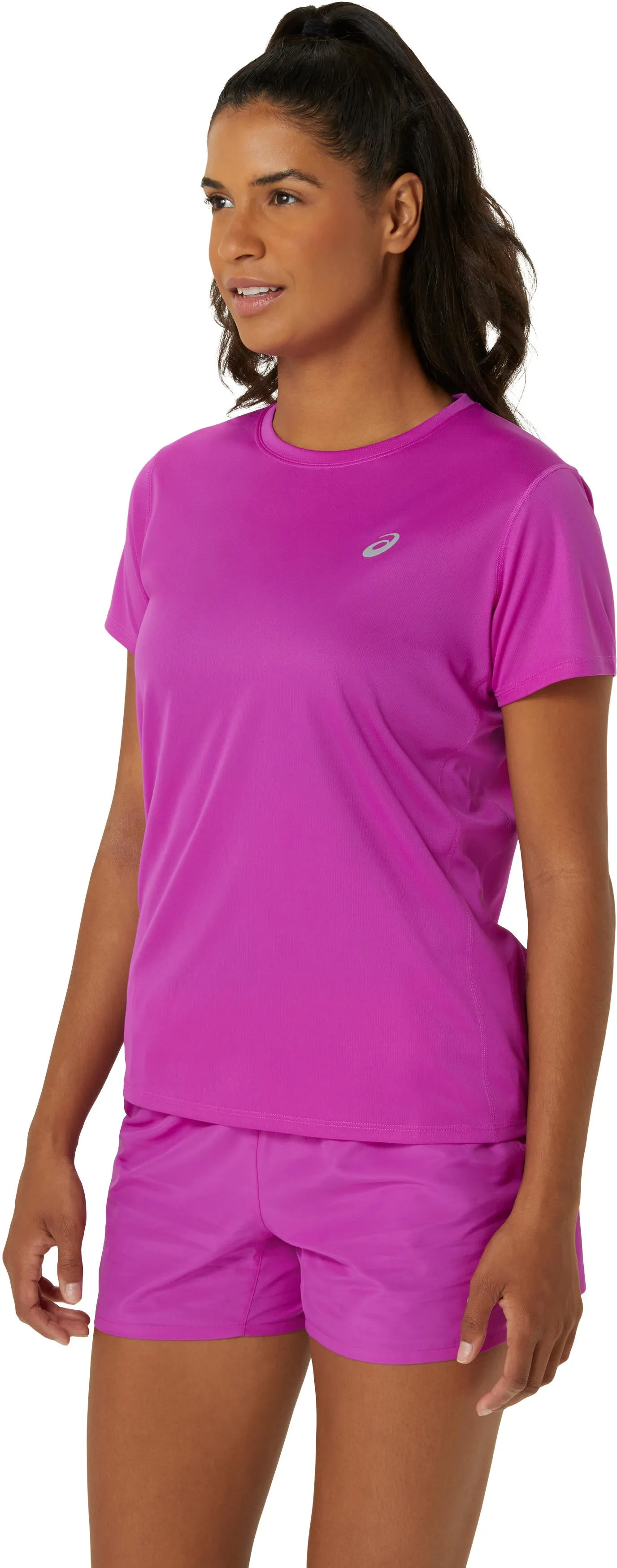 Women's Silver Short Sleeve Top