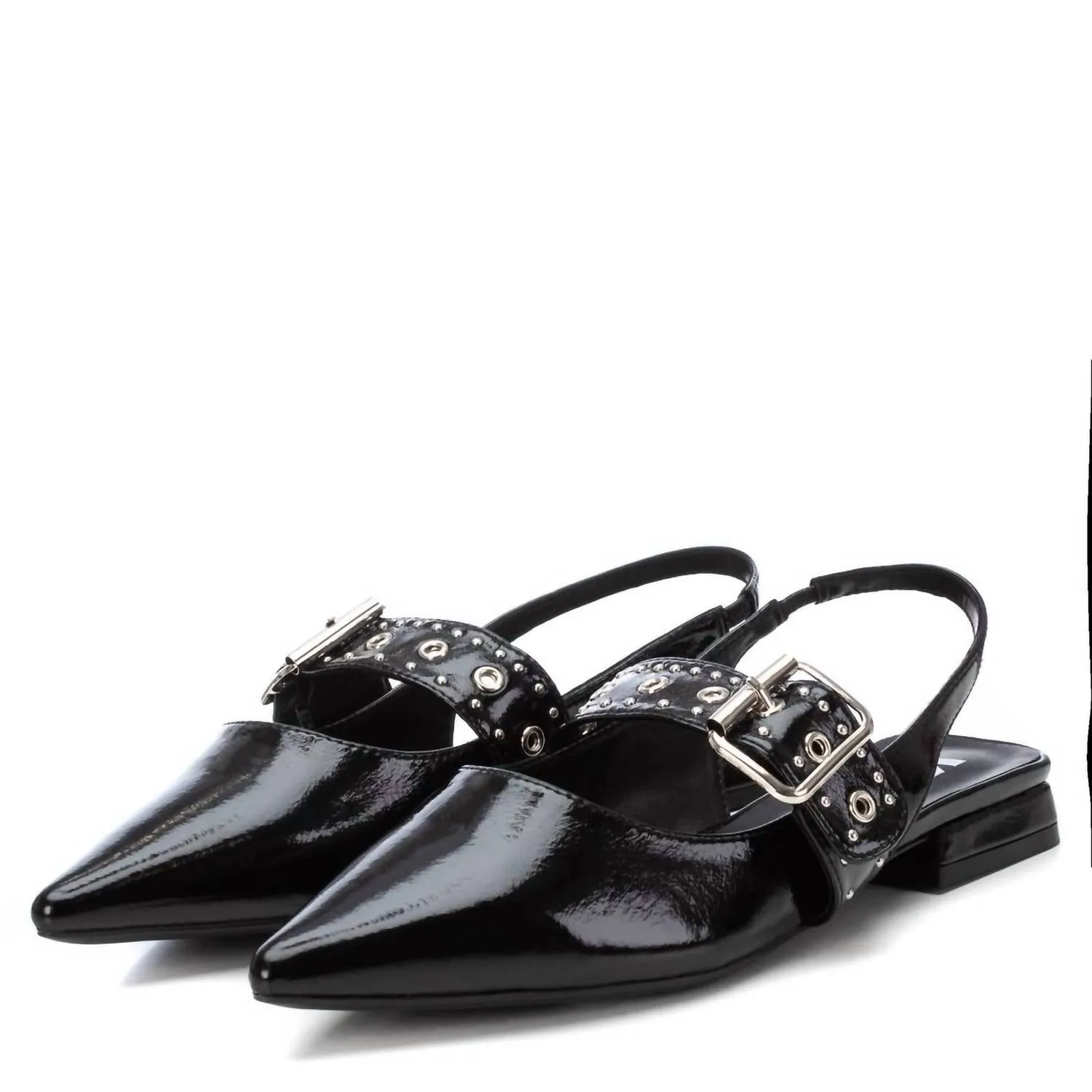 Women's Slingback Flat Shoes In Black