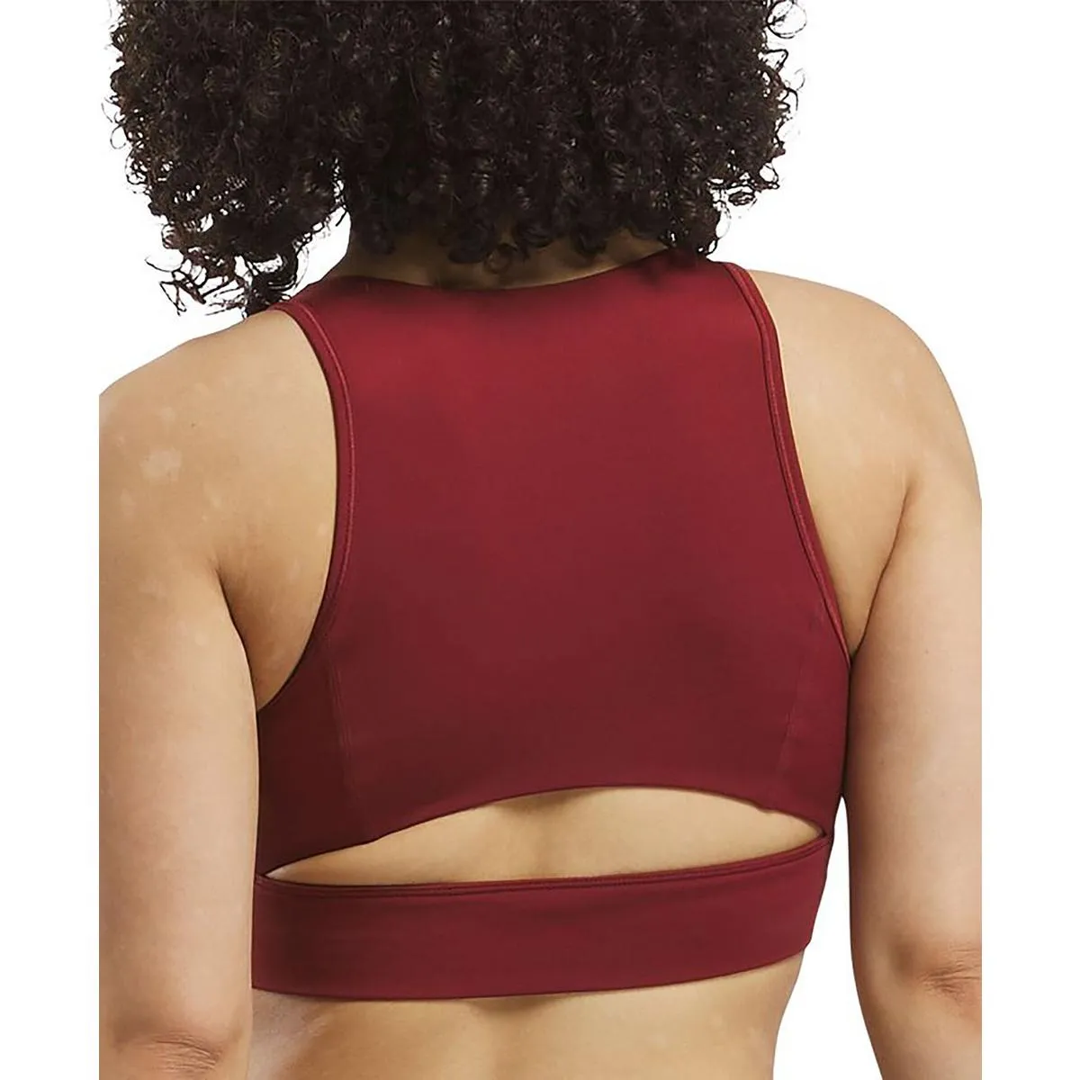 Womens Solid Polyester Sports Bra
