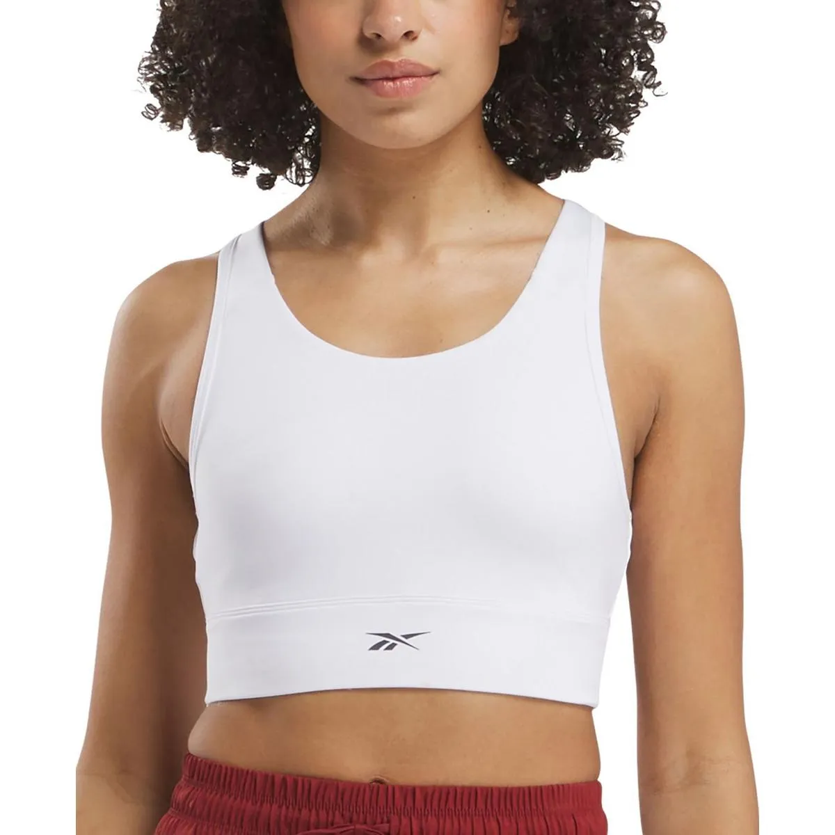 Womens Solid Polyester Sports Bra