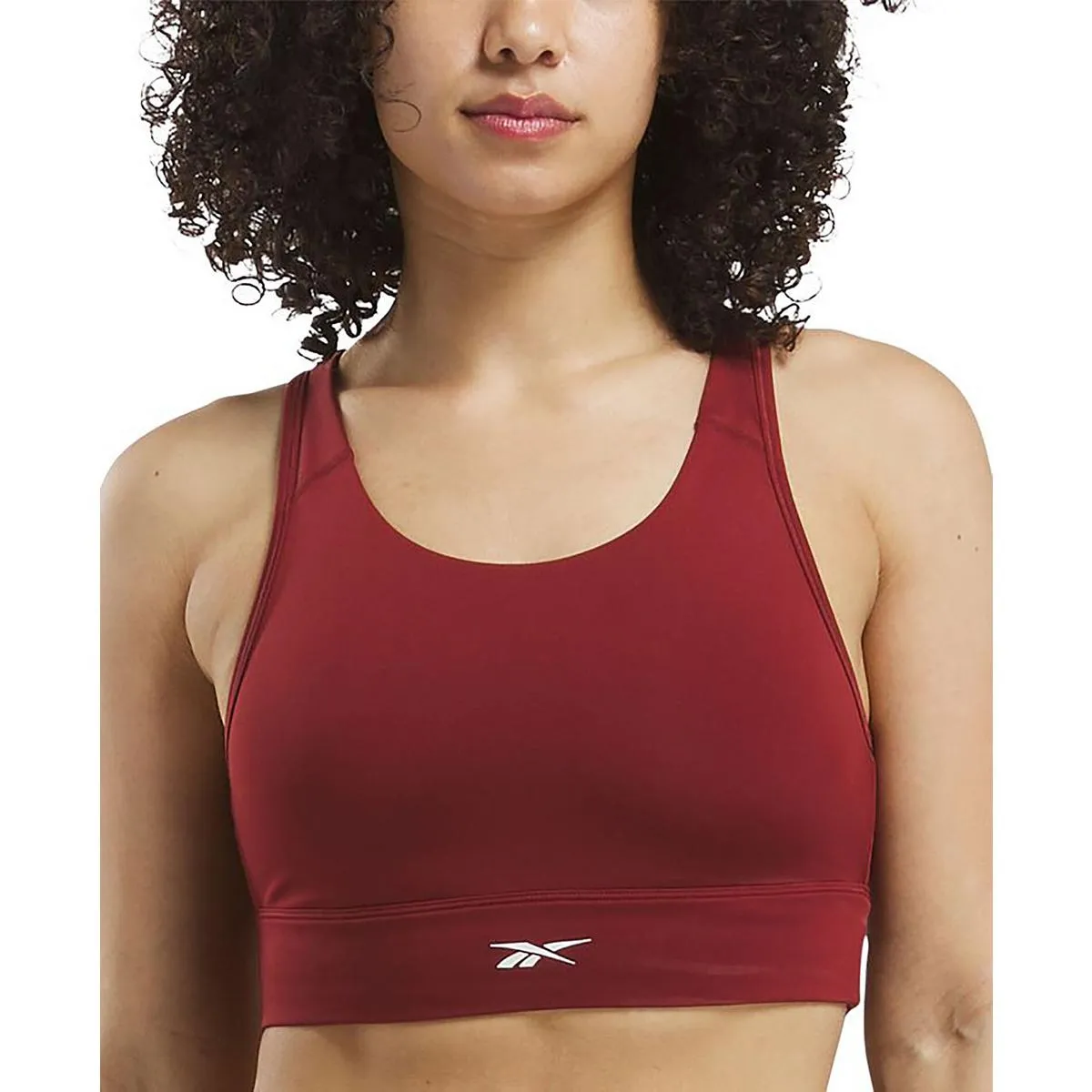 Womens Solid Polyester Sports Bra