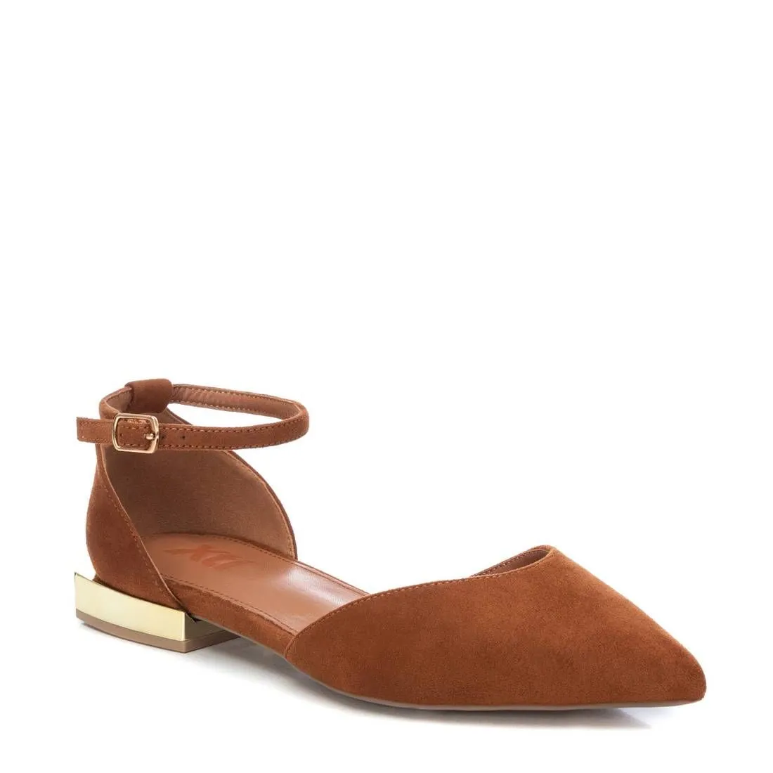 Women's Suede Pointy Toe Ballet Flats By XTI_