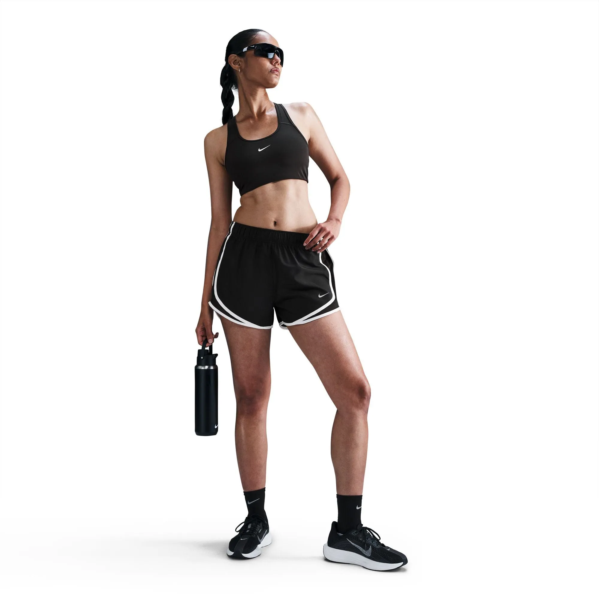 Women's Tempo Dri-FIT Mid-Rise Brief-Lined Running Shorts