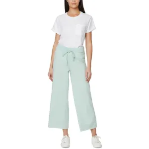 Womens Wide Leg Terry Ankle Sweatpants