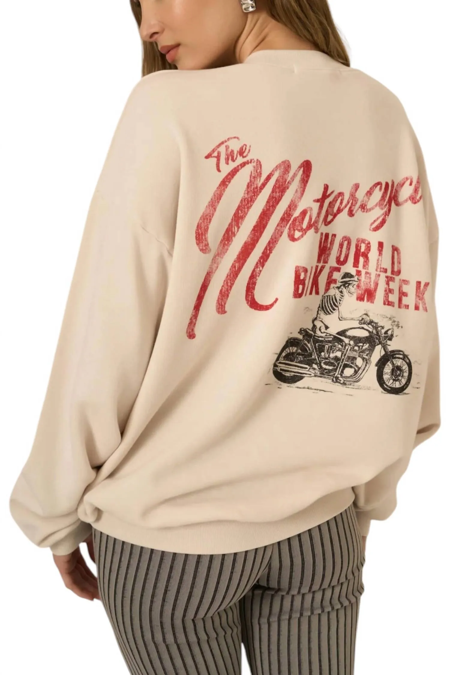 World Bike Week Sweatshirt In Vintage White