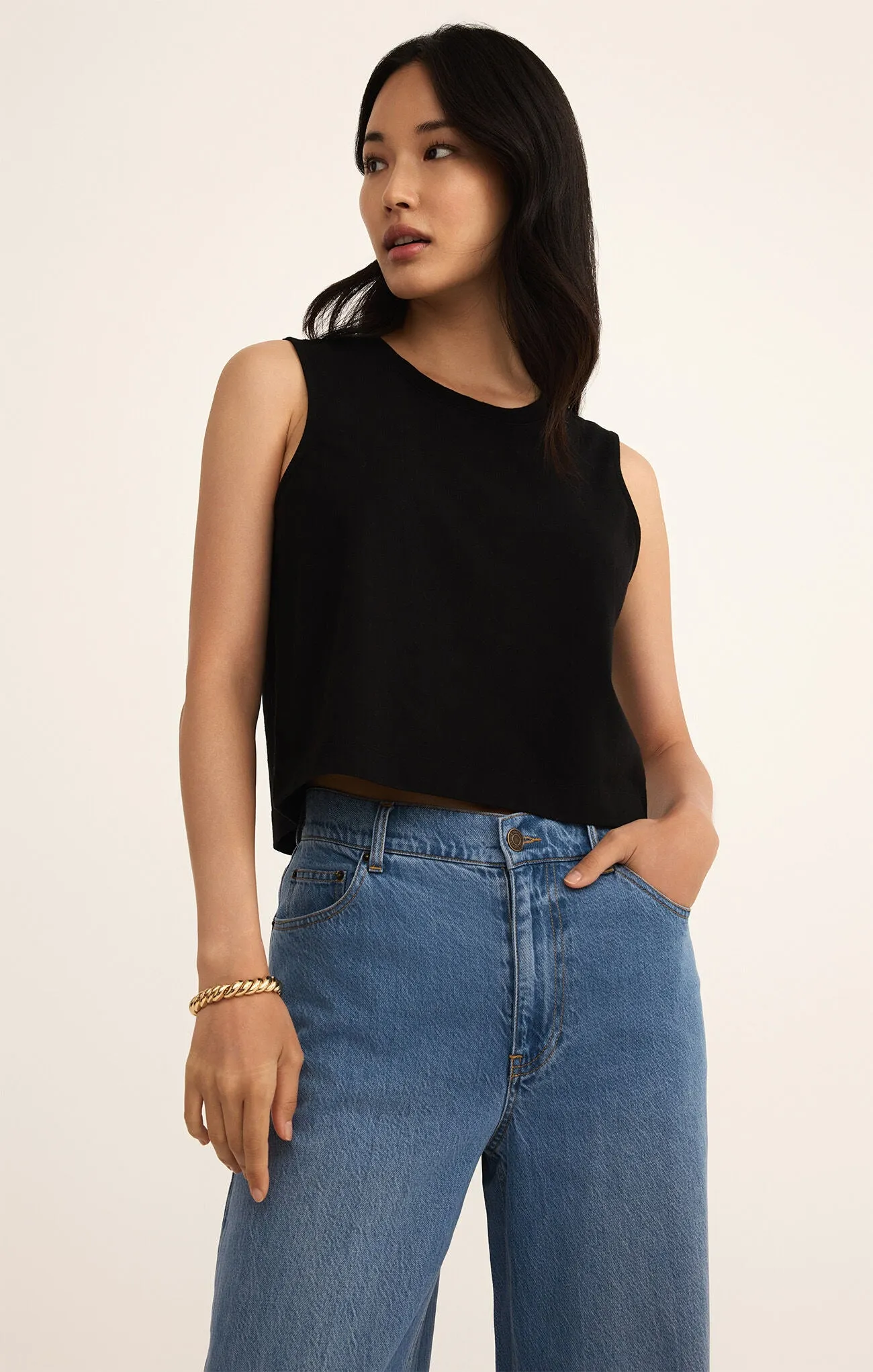 ZSUPPLY Sloane Jersey Muscle Tank - True Black