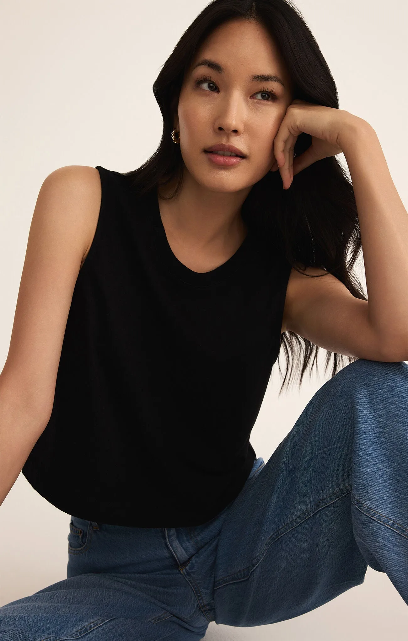 ZSUPPLY Sloane Jersey Muscle Tank - True Black