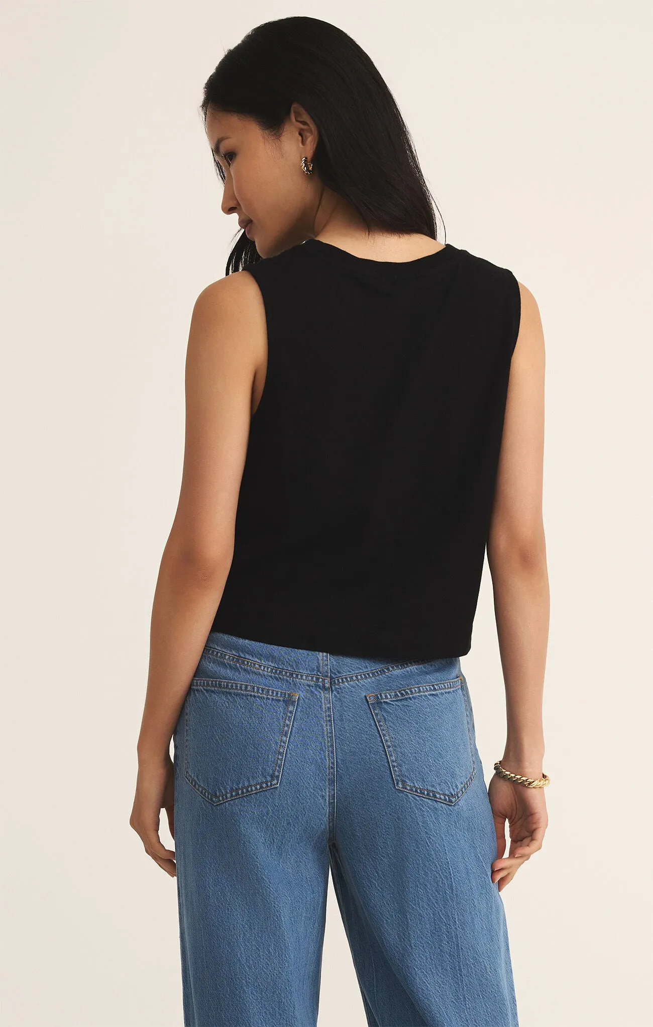 ZSUPPLY Sloane Jersey Muscle Tank - True Black